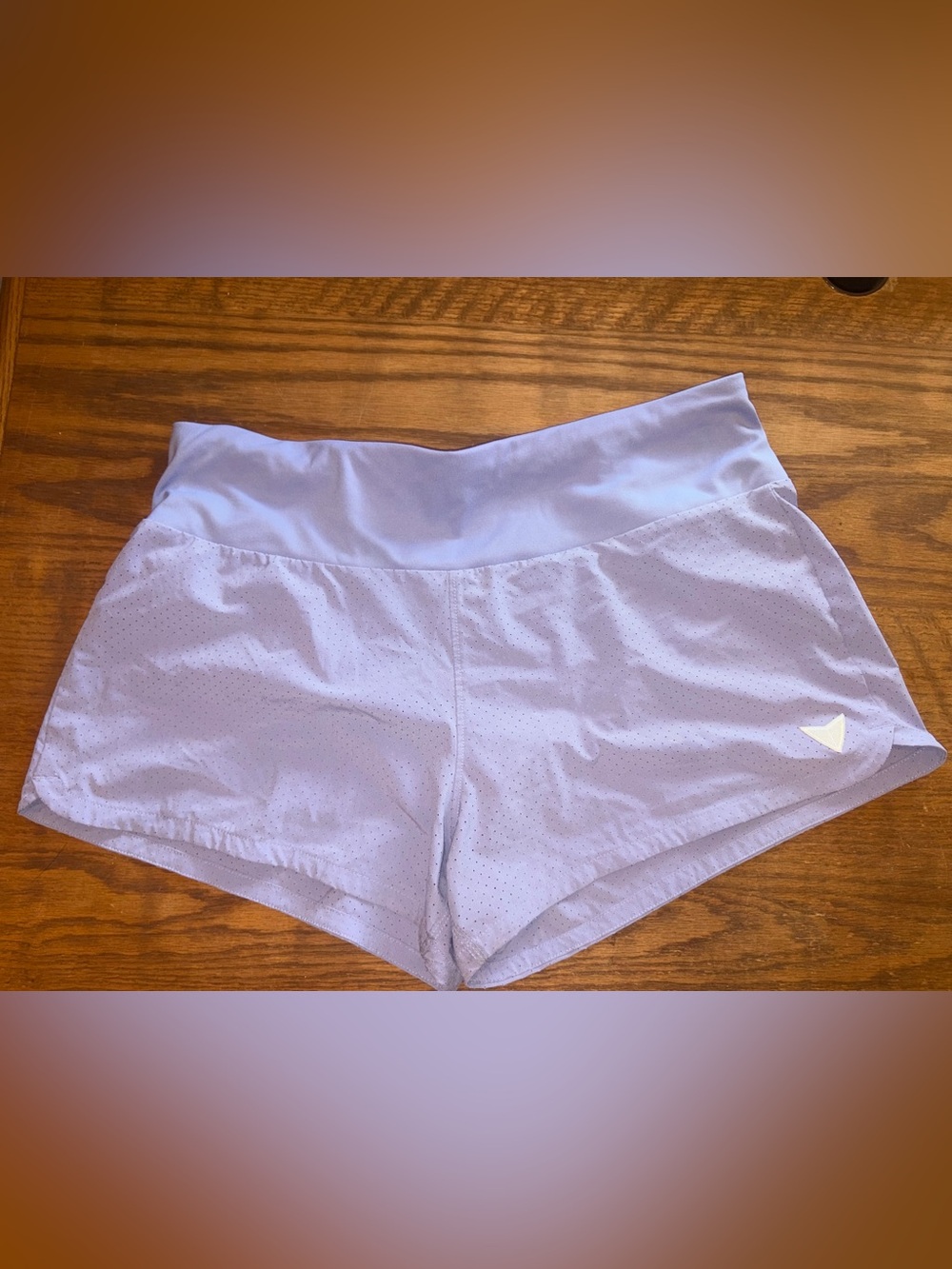 Light Purple Women's Athletic Shorts with High Waist